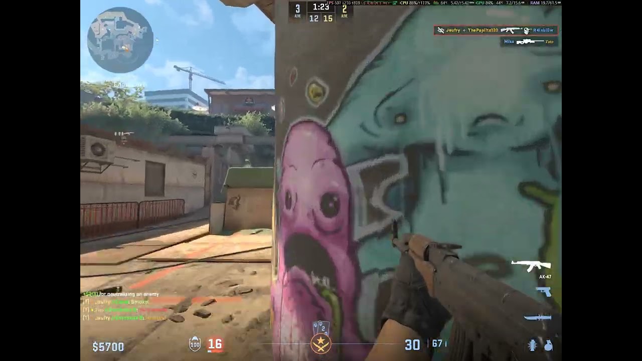 CS2 Ace in Overpass while playing on my friend acc