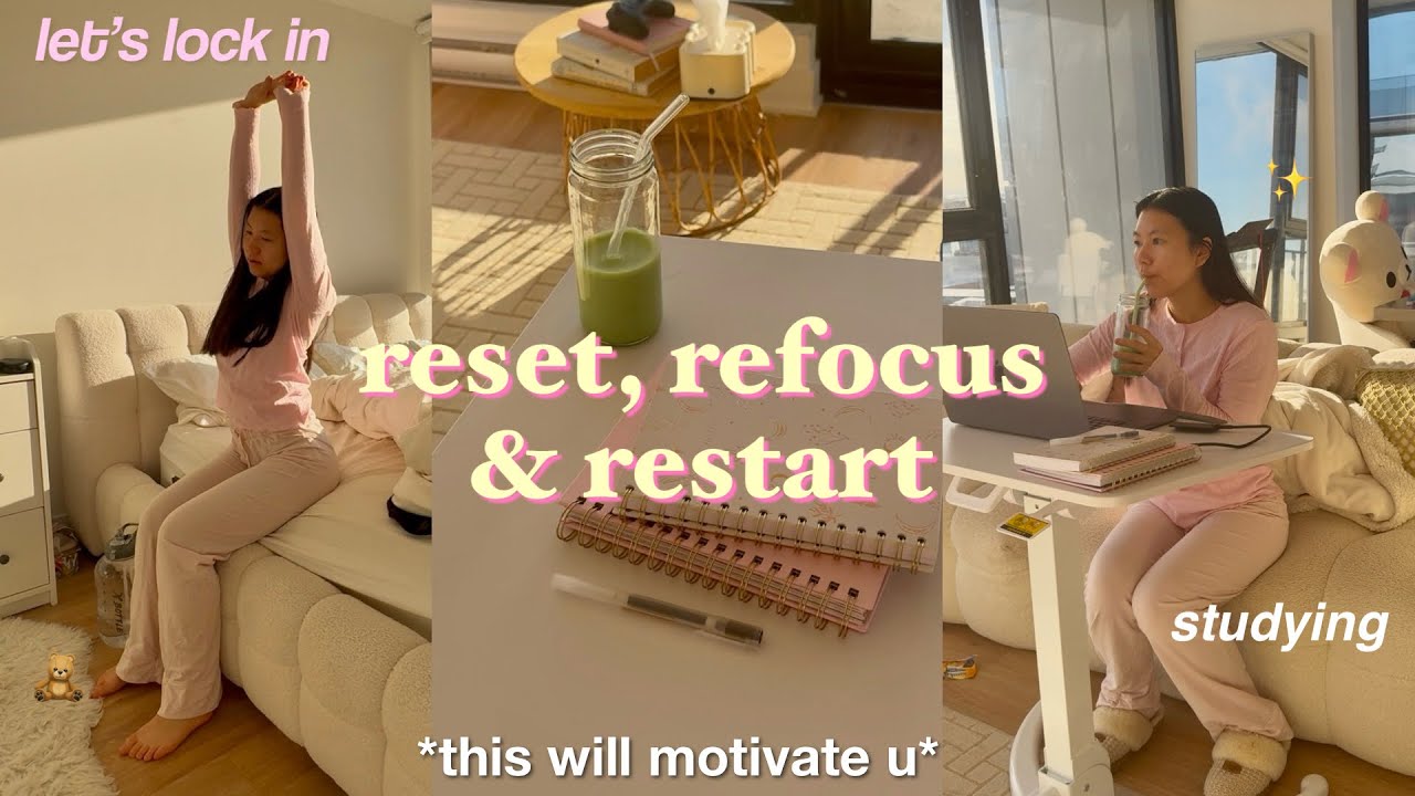 aesthetic vlog🐰 morning routine, getting back on track, study vlog, monthly reset, aesthetic vlog