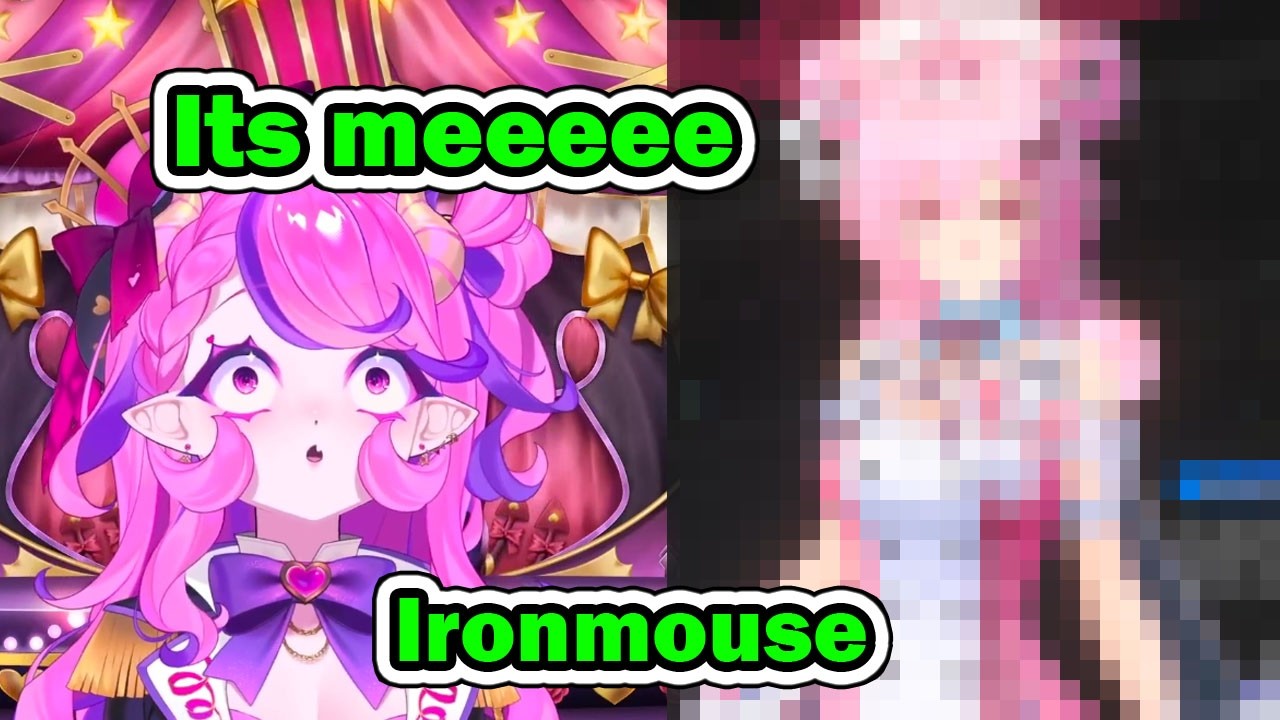 Ironmouse Loses it when she Found herself in the Game