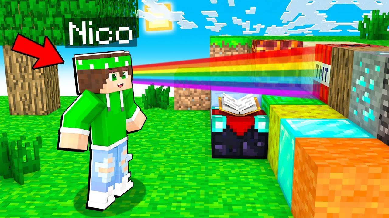 MINECRAFT MA QUELLO CHE GUARDI DIVENTA BLOCCHI CASUALI!