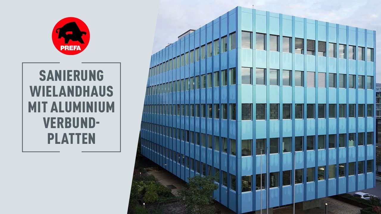 Fassadensanierung des Wielandhauses mit PREFA Aluminium Verbundplatten