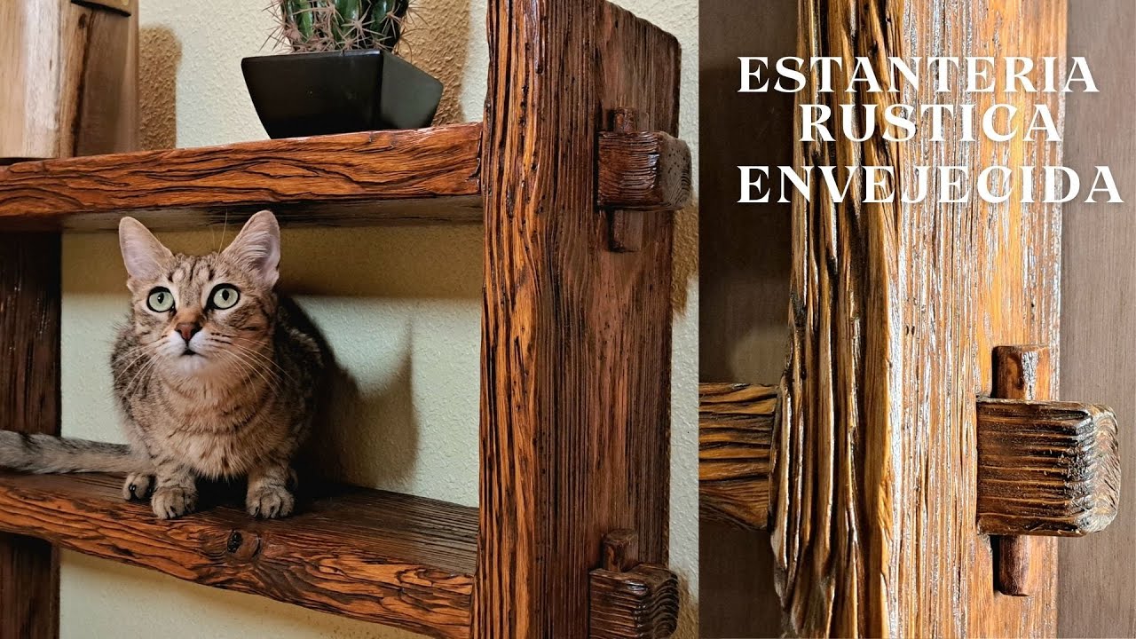 ESTANTERIA RUSTICA ENVEJECIDA  / AGED RUSTIC SHELF