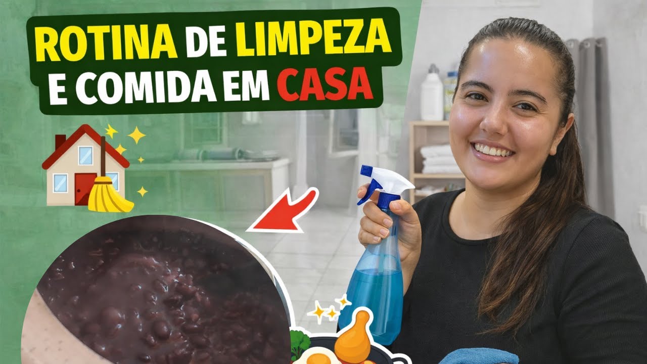 Rotina de Casa Real 🧹🍲 Limpeza + Comida Simples do Dia a Dia