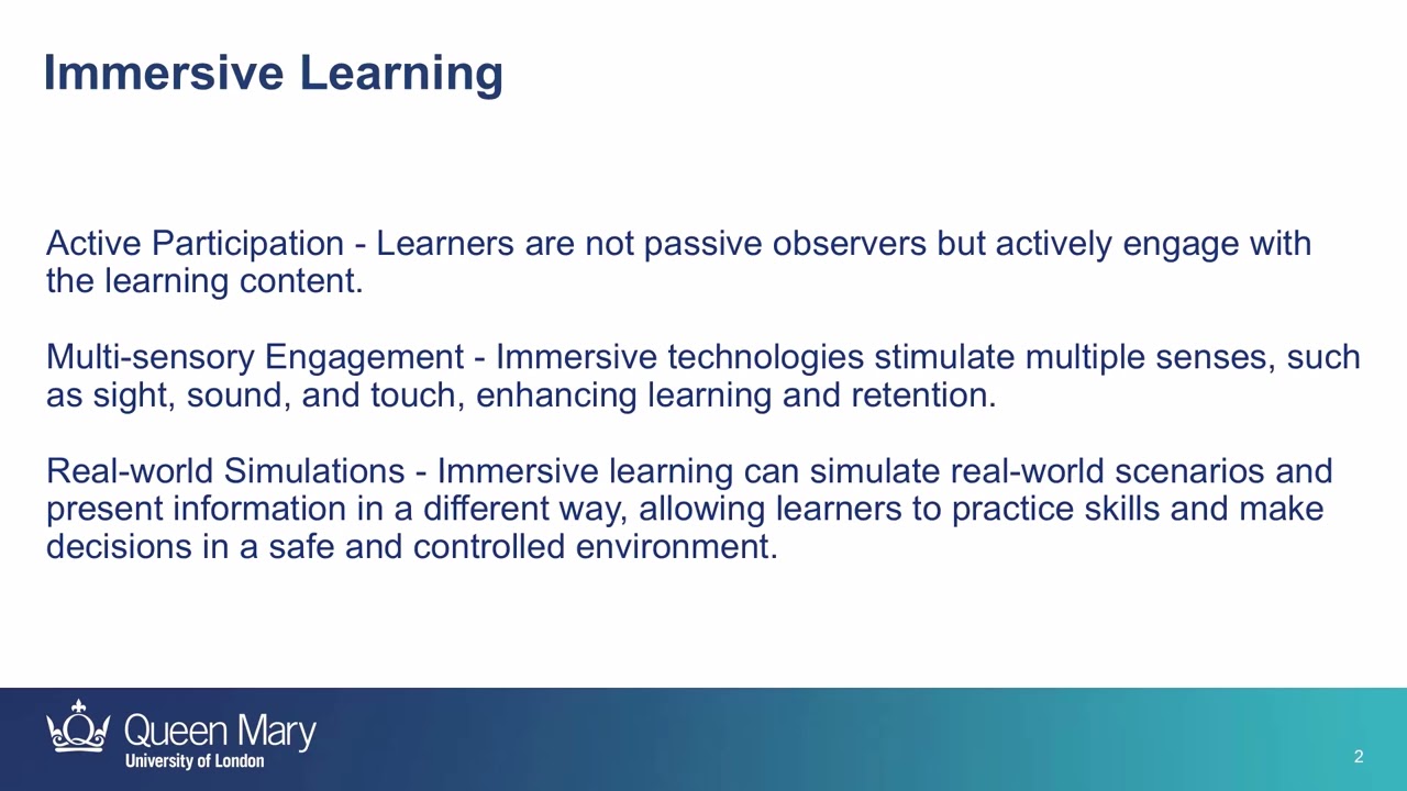 What is immersive learning