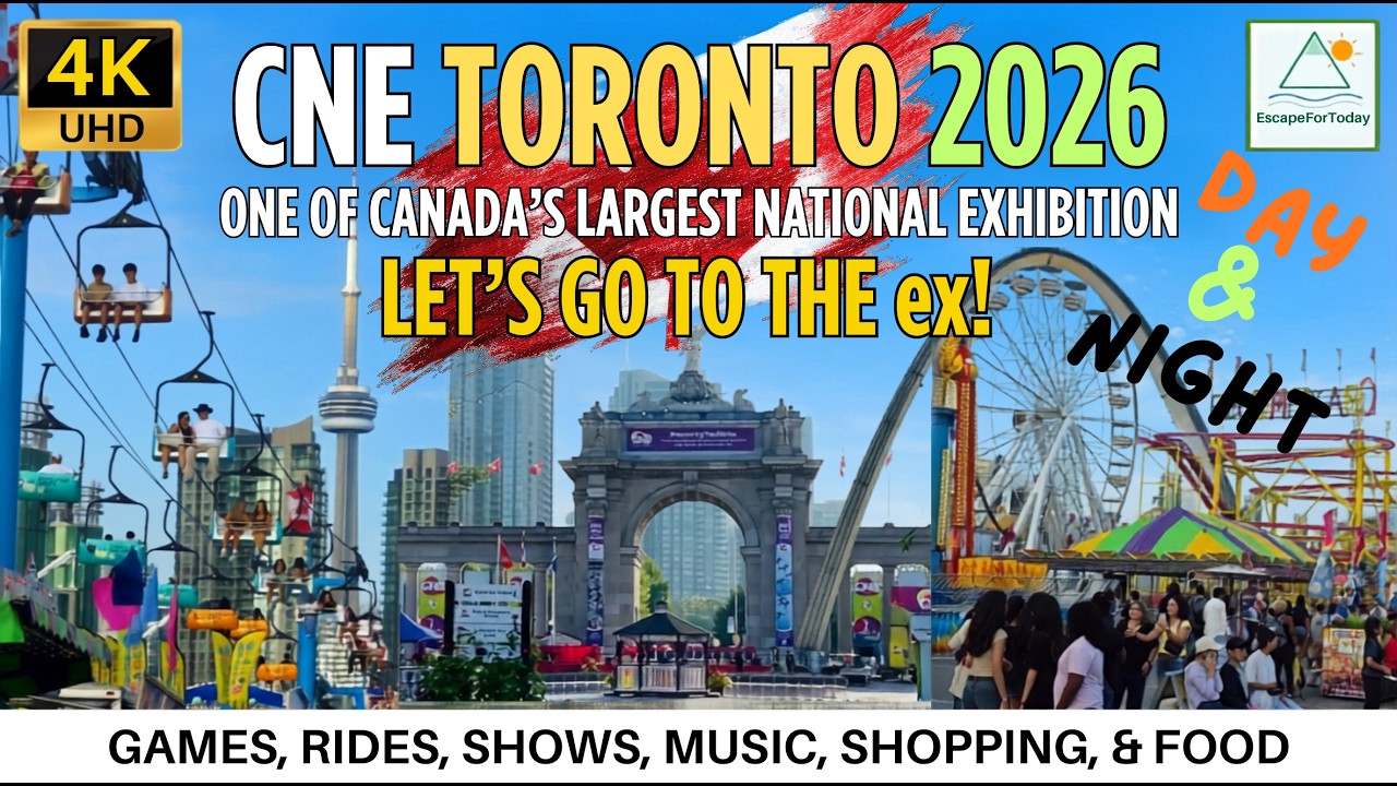 CNE Toronto 2026 🇨🇦 | Canadian National Exhibition | Food, Games, Rides, Shows, Music & Fun! 🎢