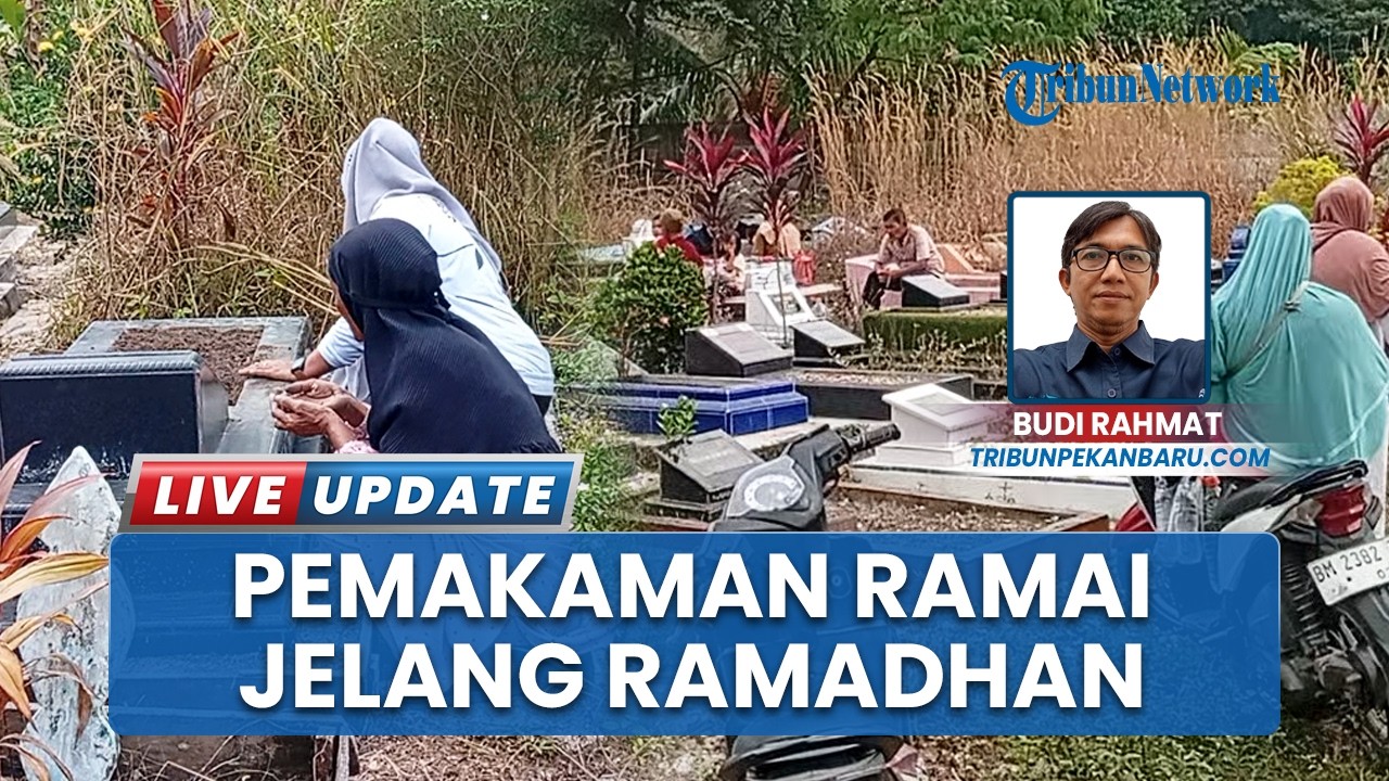 Tradisi Jelang Bulan Ramadhan, Peziarah Ramai-ramai Kunjungi Pemakaman di Pekanbaru