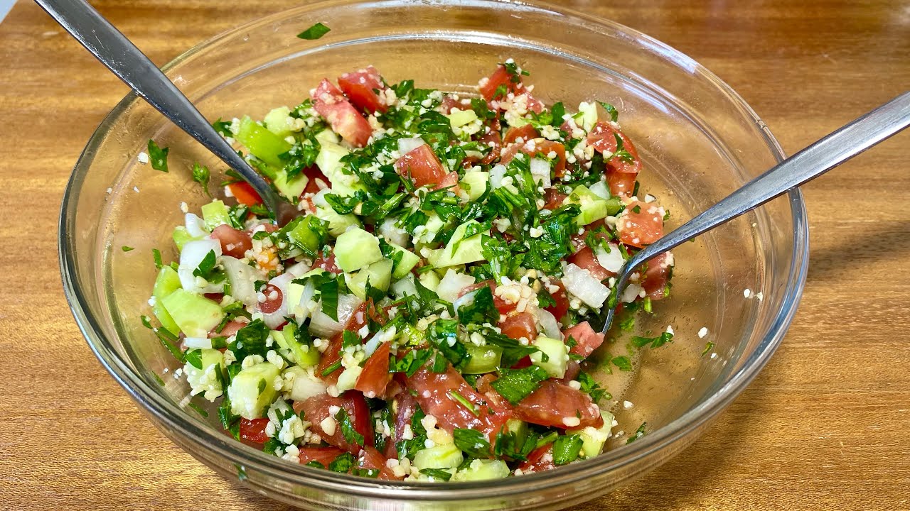 Δροσερή Σαλάτα Ταμπουλέ με Πλιγούρι - Greek salad recipes!
