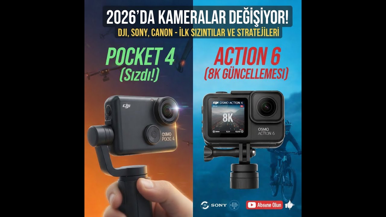 2026’da Kamera Dünyası Değişiyor! | DJI Action 6 8K ve Pocket 4 Sızıntıları