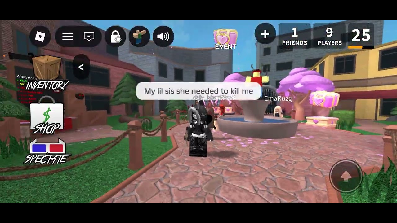 Playing with my lil sis mm2