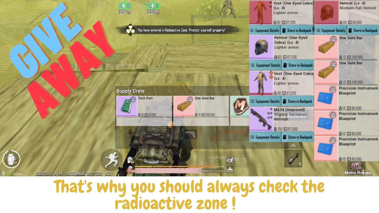 PUBG METRO ROYALE - WHY YOU SHOULD ALWAYS GO TO RA ZONE + GIVEAWAY