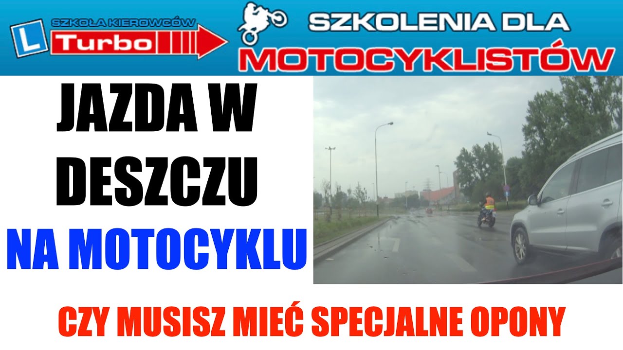 JAZDA MOTOCYKLEM W DESZCZU CZ.2  / BRAKŁO 5 CM DO KONTAKTU Z AUTEM / CENNE RADY PRZED EGZAMINEM WORD