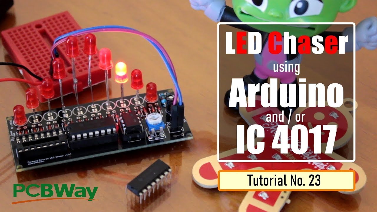 Схемы светодиодных бегунов с использованием IC4017 и Arduino
