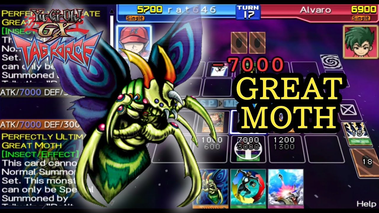 Perfectly Ultimate Great Moth vs. Alvaro [ Yugioh GX Tag Force 1 ]