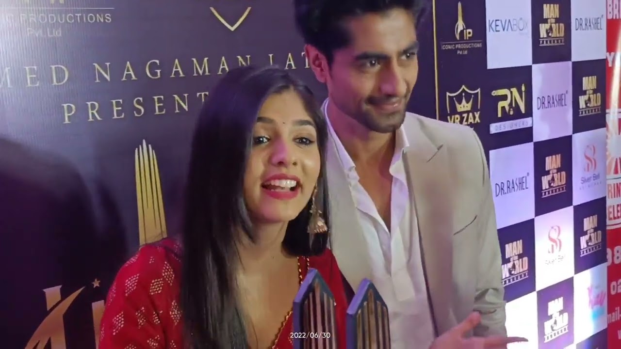 nice Jodi pranali rathod & harshad chopda at international iconic Award 2022