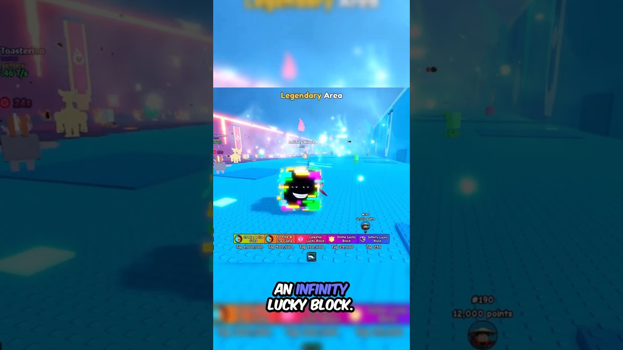 How I Placed TOP 156 & Won an Infinity Lucky Block! 🔥❄️ Fire vs Ice Event #shorts