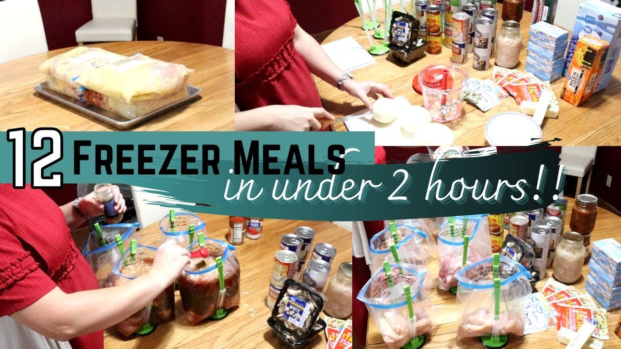 12 Freezer Meals in Under 2 Hours! Freezer to Crockpot Meals, Easy Freezer Meals
