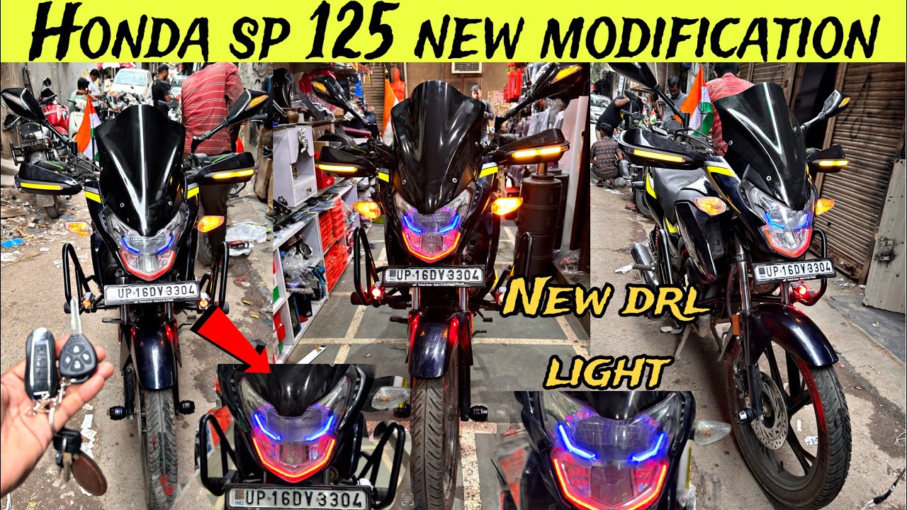 honda sp 125 modification Price | Sp 125 headlight DRL lights | sp Modified