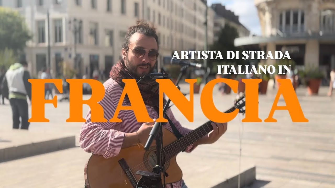 Artista di strada incanta la Francia - viaggio tra le bellezze della Loira e canto nelle piazze