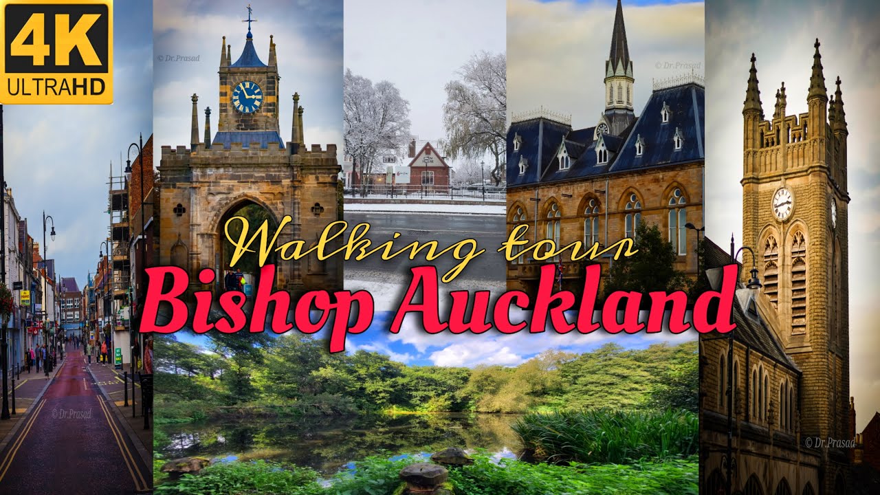 Bishop Auckland walking tour 4K 60fps
