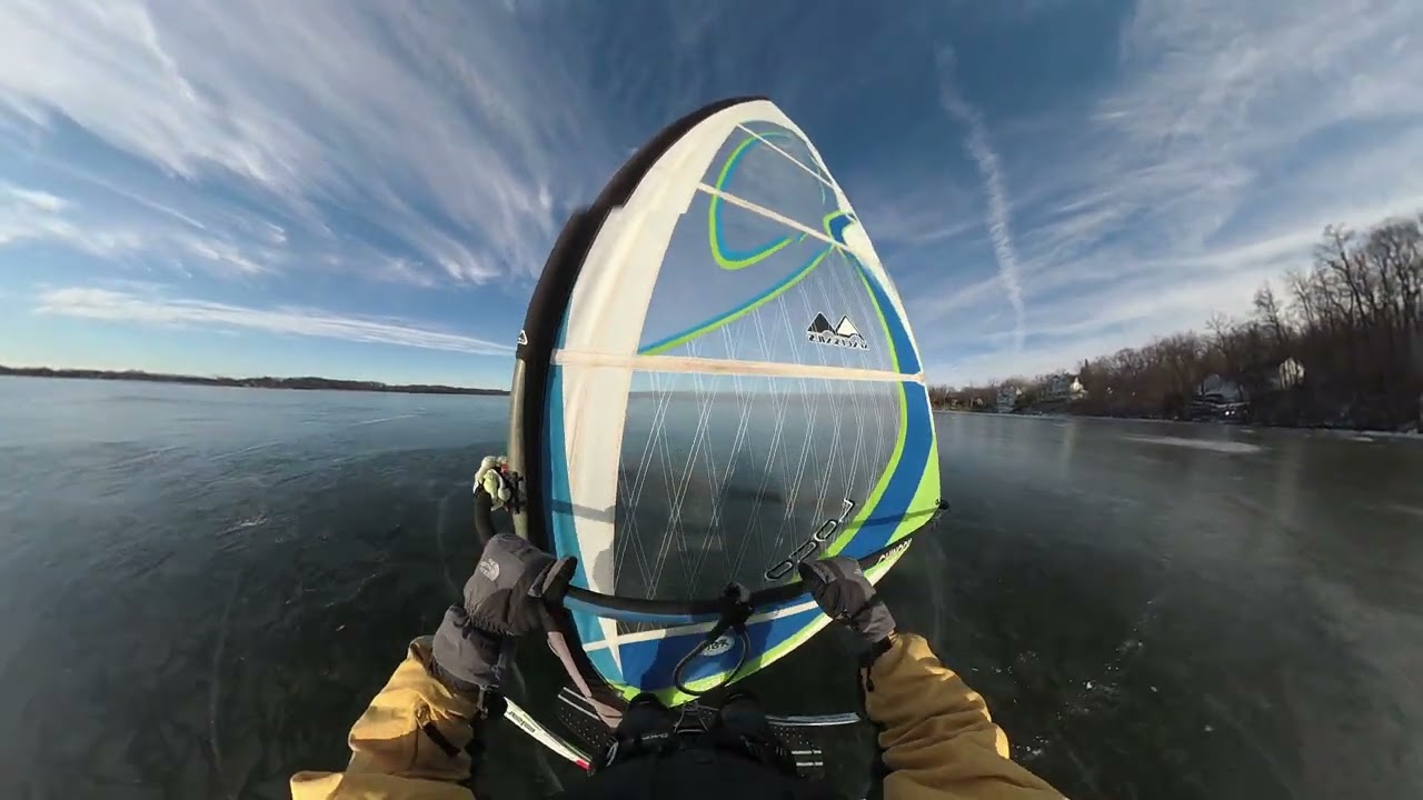 Riding Clear Ice on Skiboard