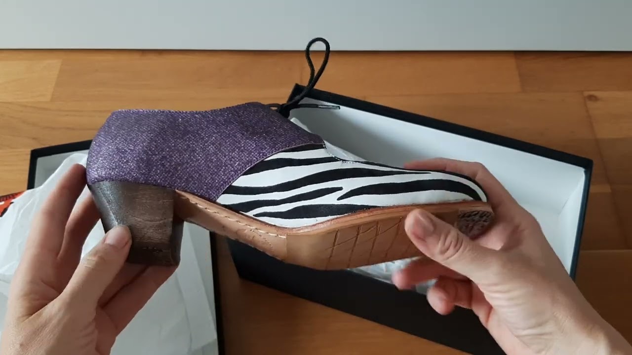 Unboxing flamenco shoes Luna flamenca: Lazo partido zebra leather + pixel