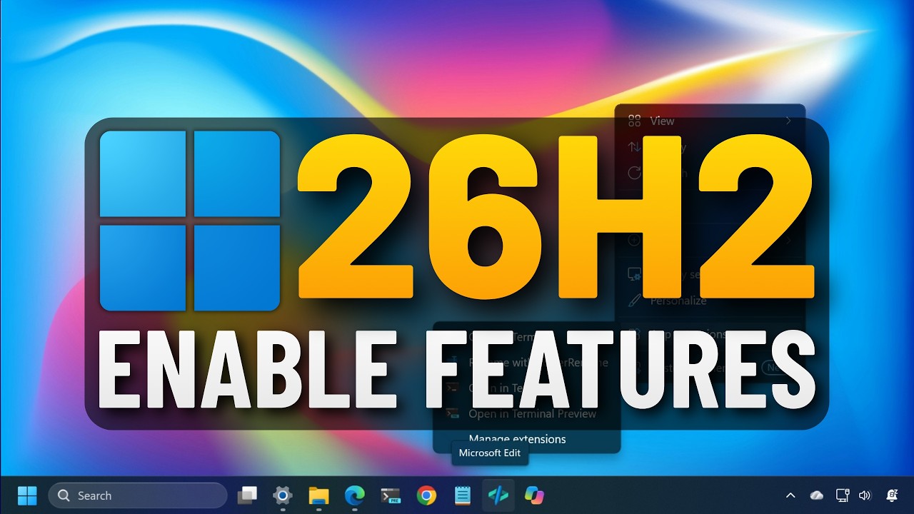 Как включить новые функции Windows 11 26H2 из ноябрьского обновления 2026 года (KB5127936)