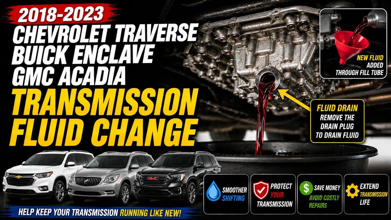 Transmission Fluid Change 2020 Chevrolet Traverse Buick Enclave GMC Acadia