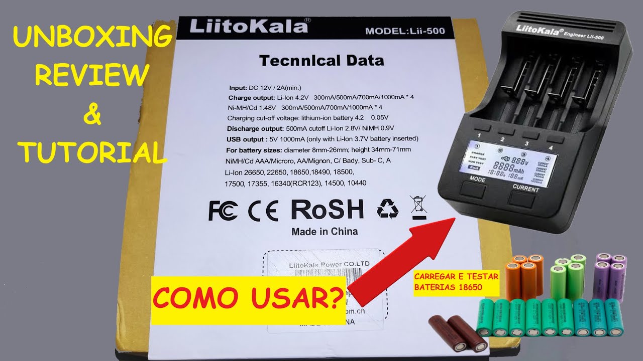 [REVIEW E TUTORIAL] LiitoKala Lii-500 O MELHOR CARREGADOR E TESTADOR DE PILHAS E BATERIAS