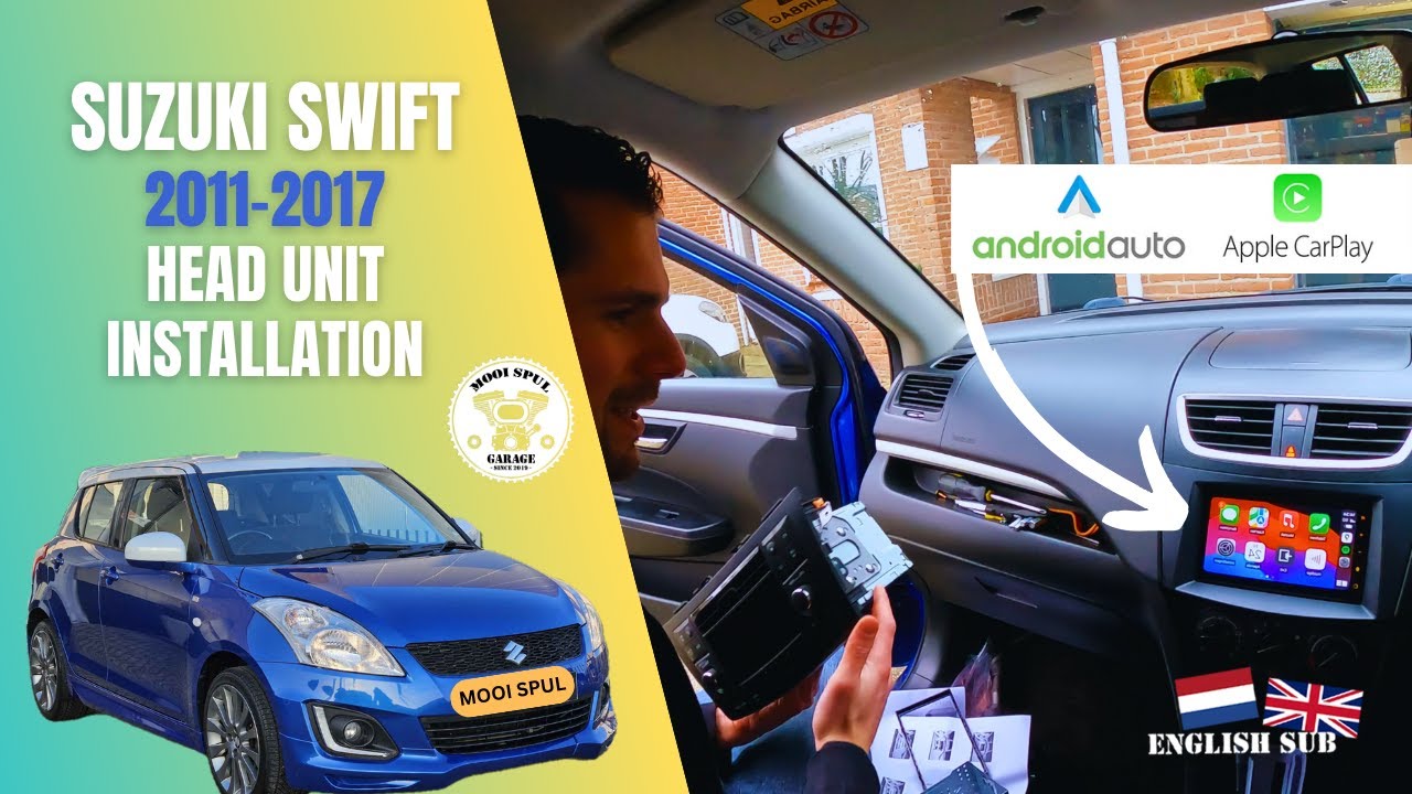 Suzuki Swift 2011-2017 Nieuwe radio inbouwen (Apple Carplay/Android Auto)