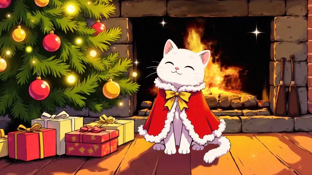 🎄 Cozy Christmas Lofi Cat 🐾 | Lofi Beats for Relax, Study, Work & Holiday Mood