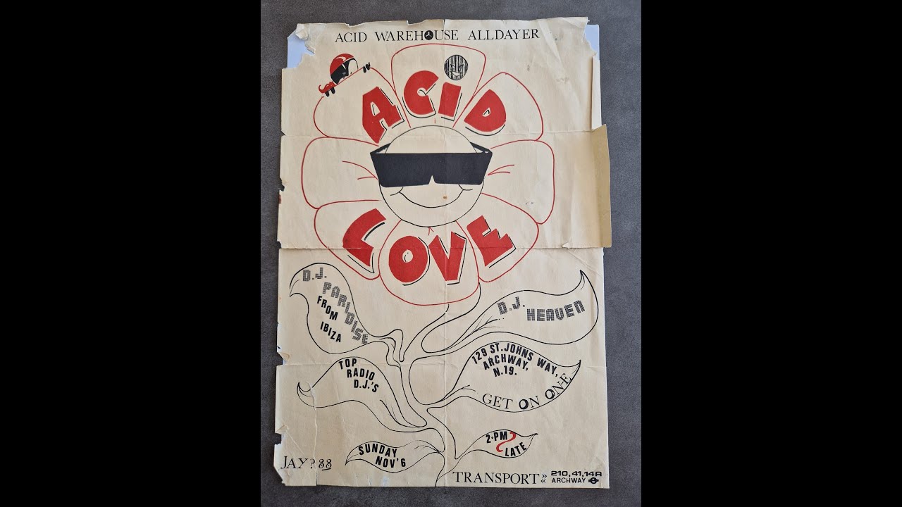 Acid House Rave flyers 1988 to 1990