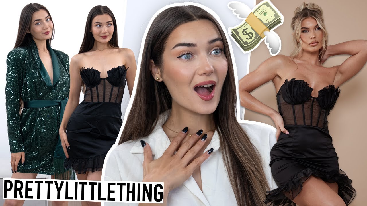 ПРИМЕРЯЮ ОЧЕНЬ ЭКСТРАВИЛЬНЫЕ ПРАЗДНИЧНЫЕ ПЛАТЬЯ ОТ PRETTY LITTLE THING!