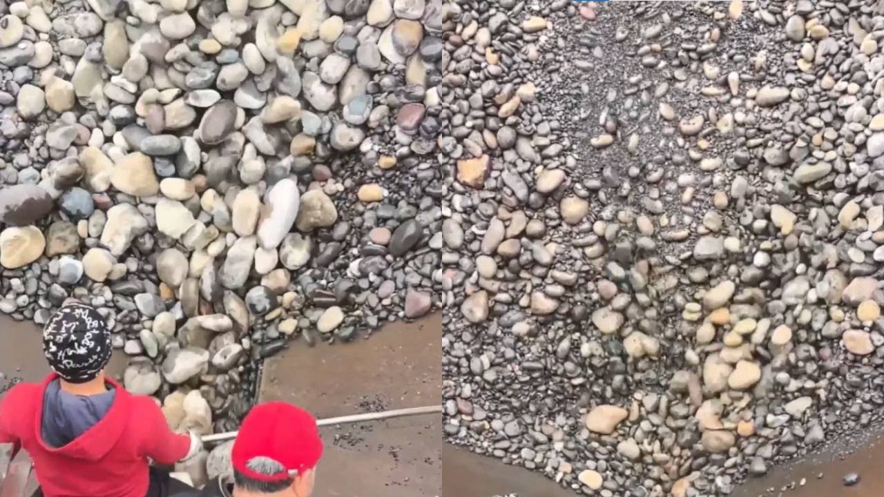 Unloading pebbles from a 3,000-ton cargo ship is a piece of cake.