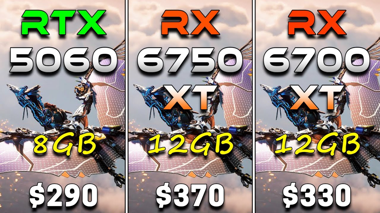 RTX 5060 8GB vs RX 6750 XT 12GB vs RX 6700 XT 12GB | PC Gameplay Tested