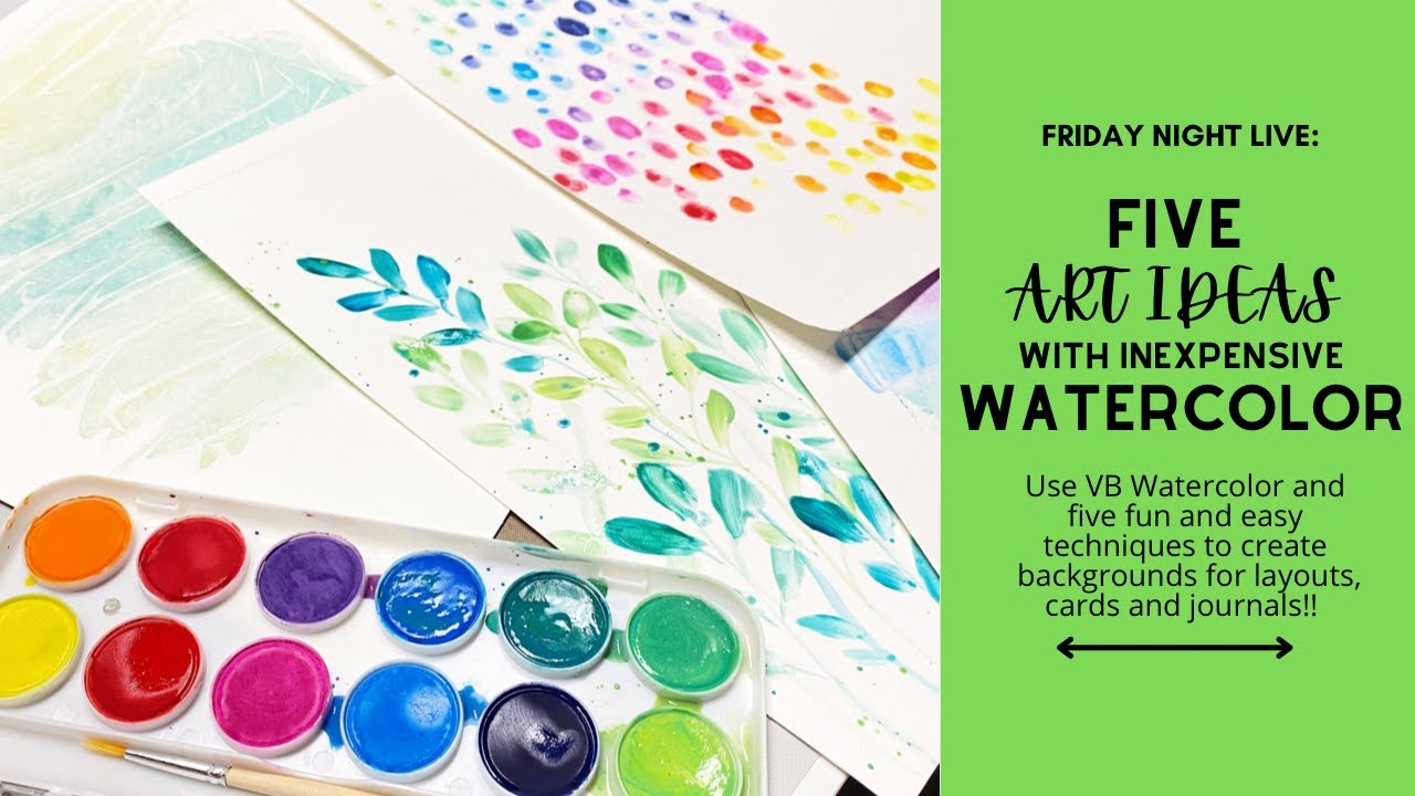 5 Easy & Fun Watercolor Backgrounds LIVE