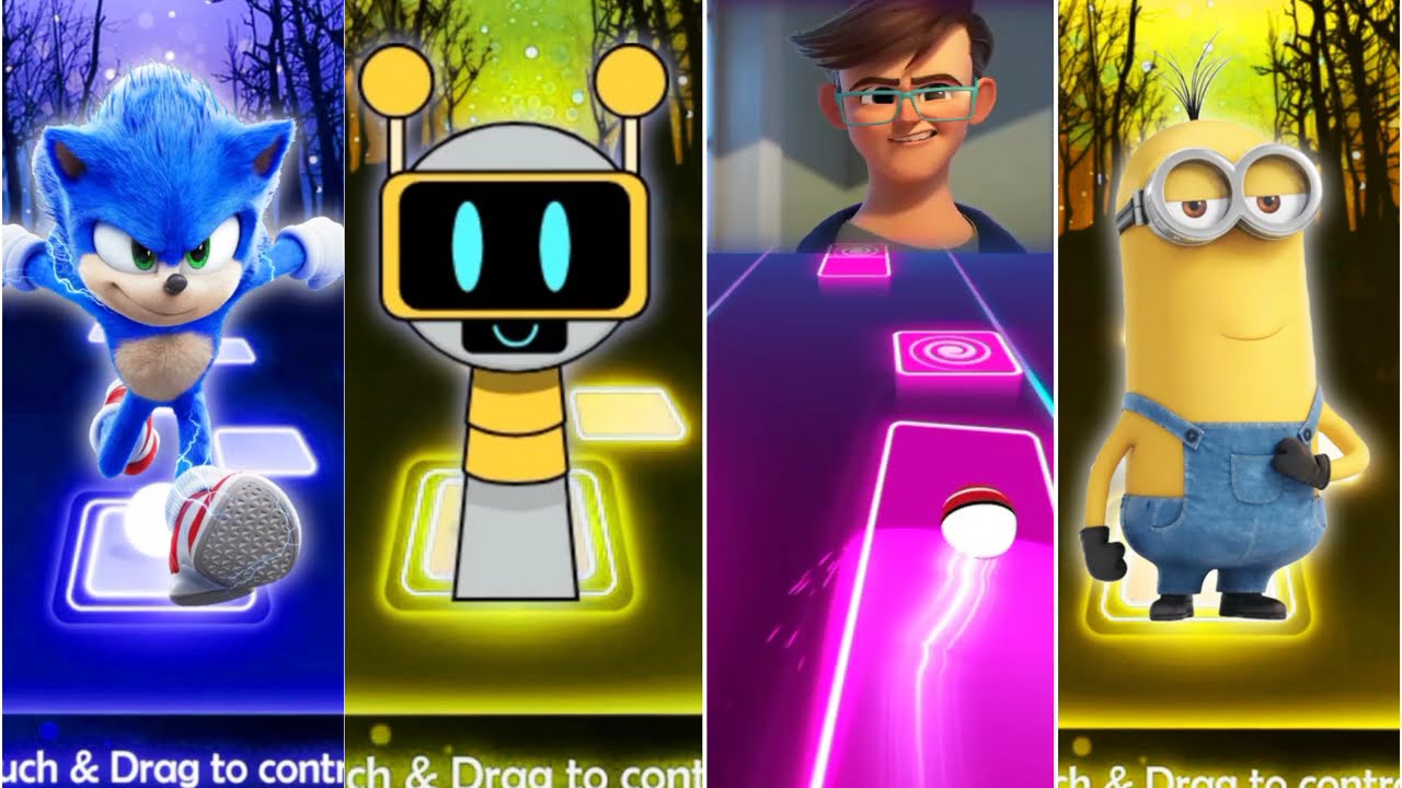 # Sonic vs Sprunki vs Baby boss vs Minions - Tiles hop