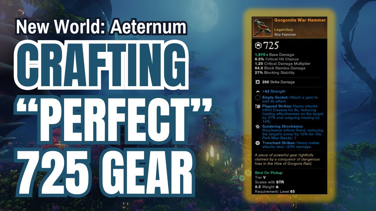 New World Aeternum: создание 725 предметов &laquo;PERFECT&raquo;