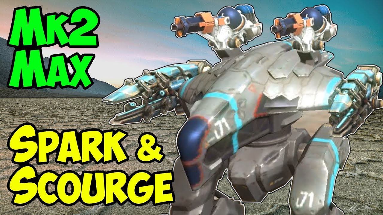 Геймплей War Robots New Mk2 Maxed Spark & ​​Scourge Raven - WR