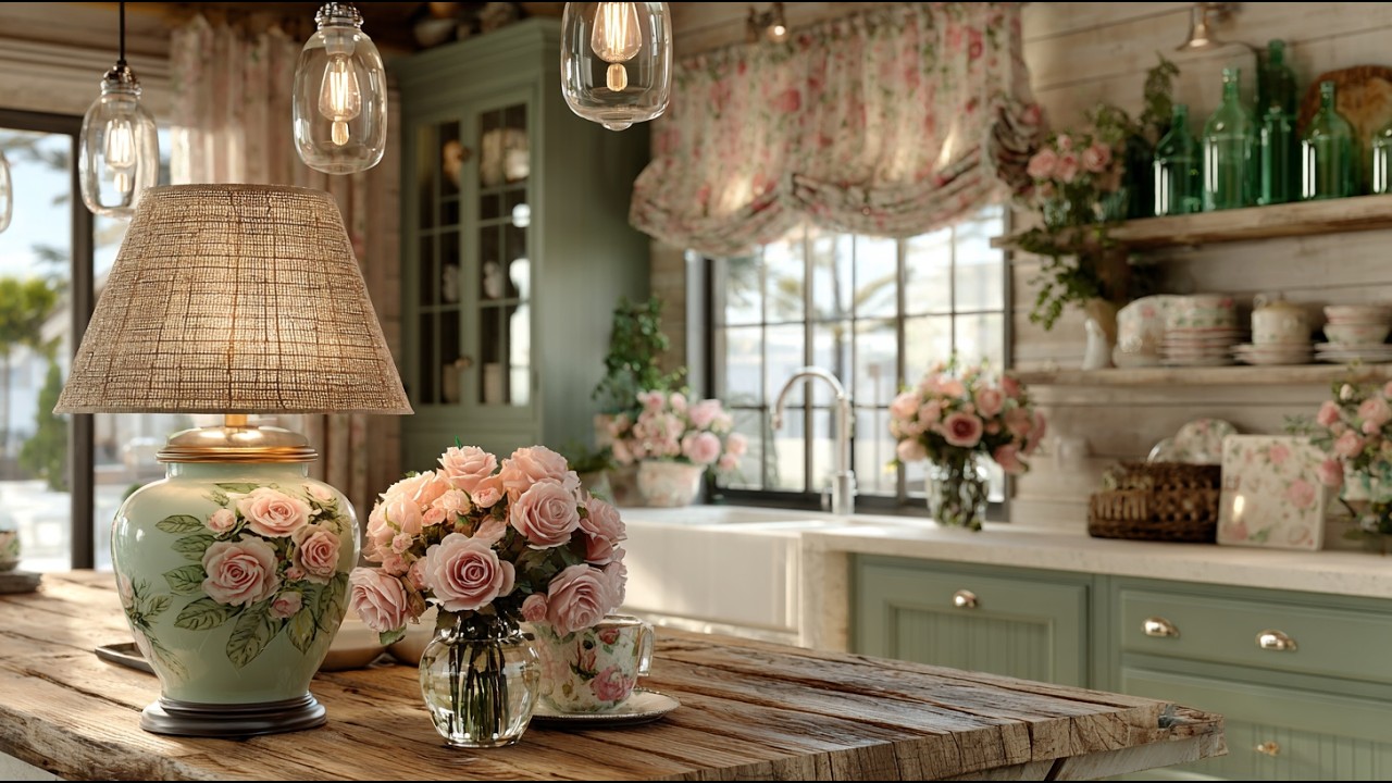 Elegant Romantic Cozy Green & Cream Cottage Tour 2026 | Affordable Small Space Shabby Chic