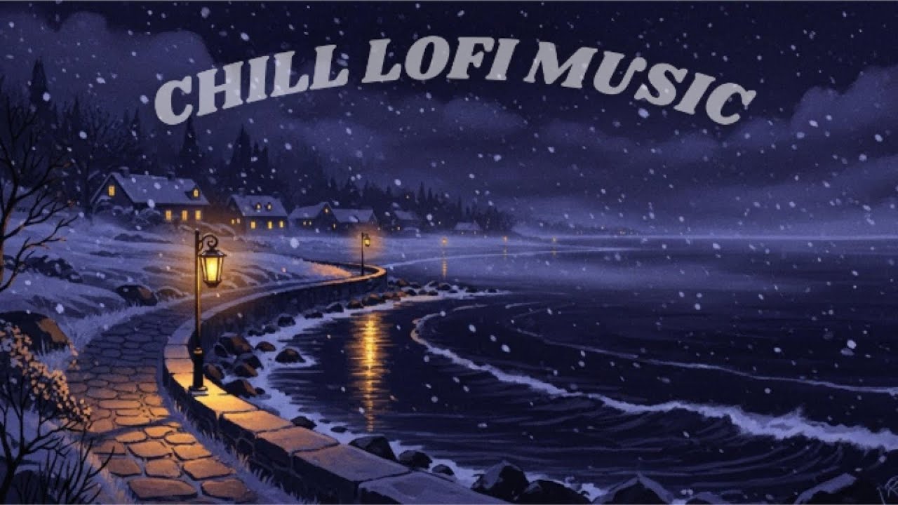 Silent Shore Lo Fi ❄️ Warm Lights by the Frozen Se