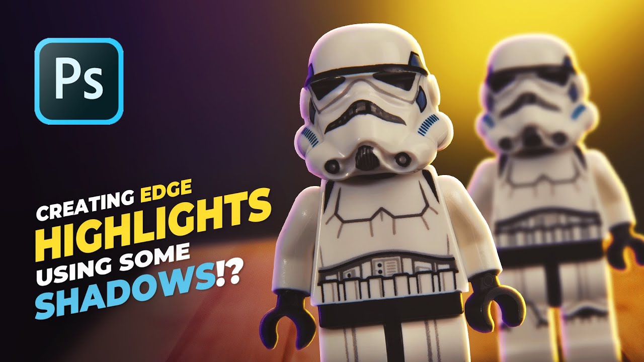 How to Create Edge Highlights Using Shadows in Photoshop! Secret Photoshop Trick!