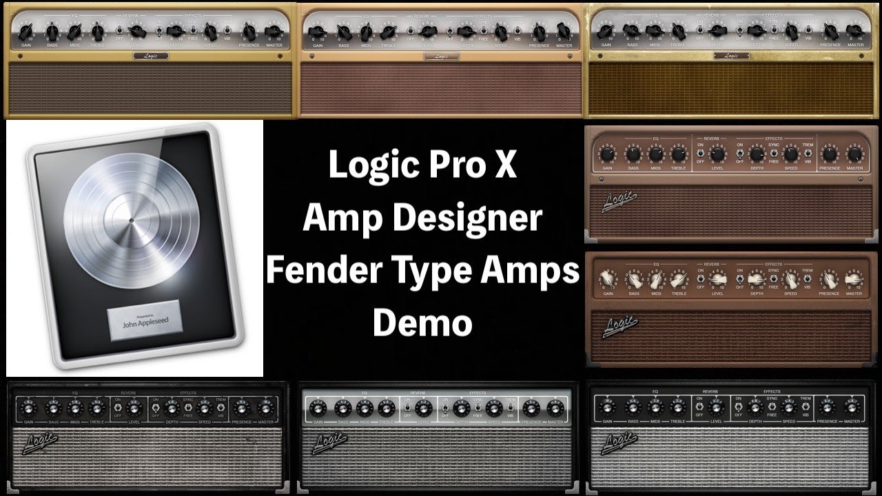 Fenderタイプのアンプを弾き比べ！Amp Designer(Logic Pro X)