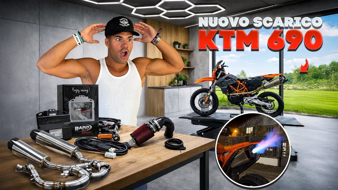ELABORIAMO IL KTM 690 NUOVO SCARICO E .... ORA SFIAMM4 EP.2 🤯