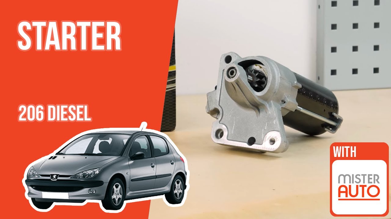 How to replace the Starter Peugeot 206 1.4 HDI 🏁