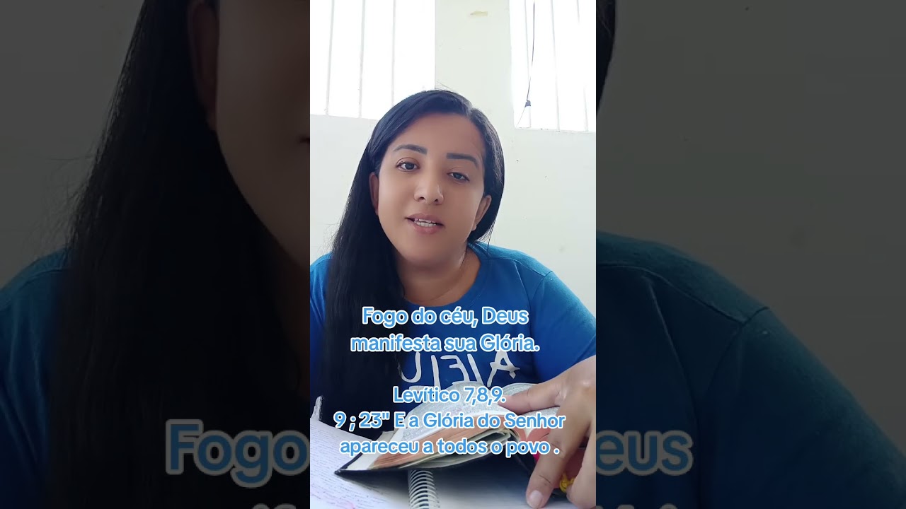  Fogo do Céu, Deus manifesta sua Glória.Levítico 7,8,9.