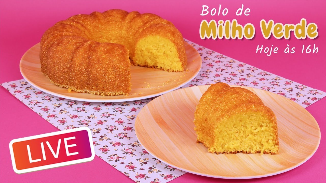 🔴 Live - Bolo de Milho Verde - Chef Silvia Nicolau