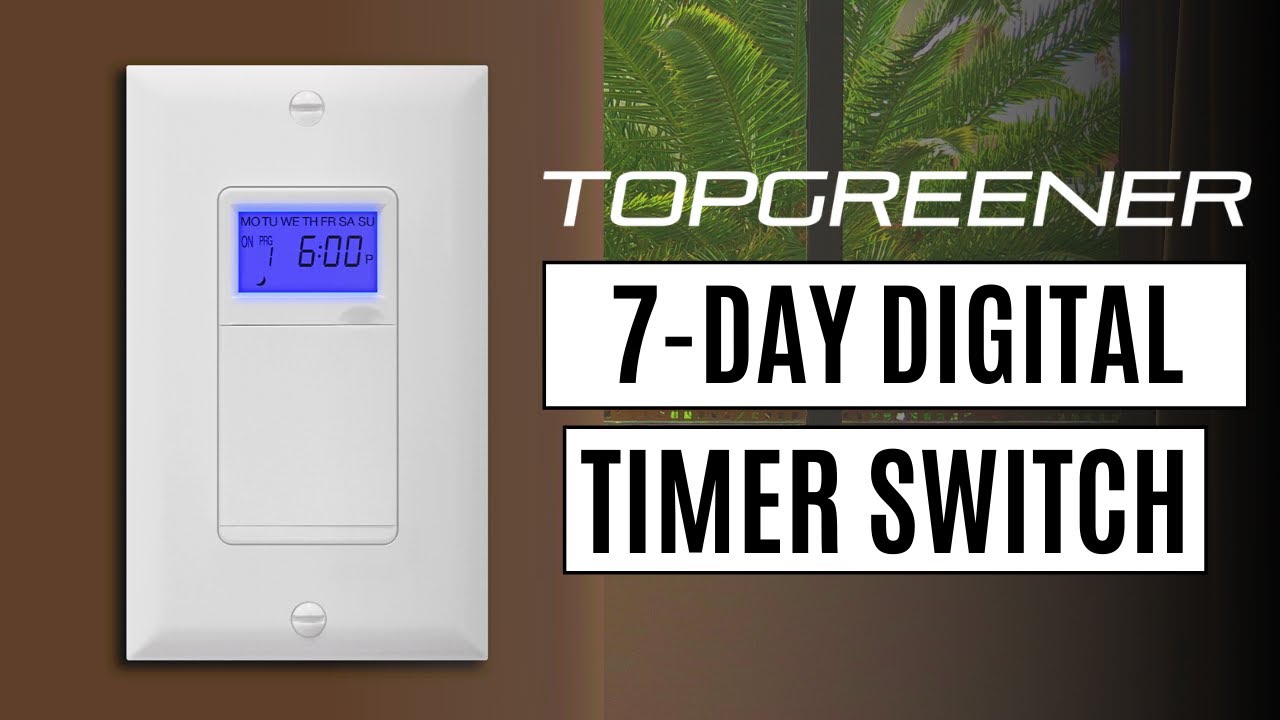 TOPGREENER 7-Day Digital Programmable Timer Switch