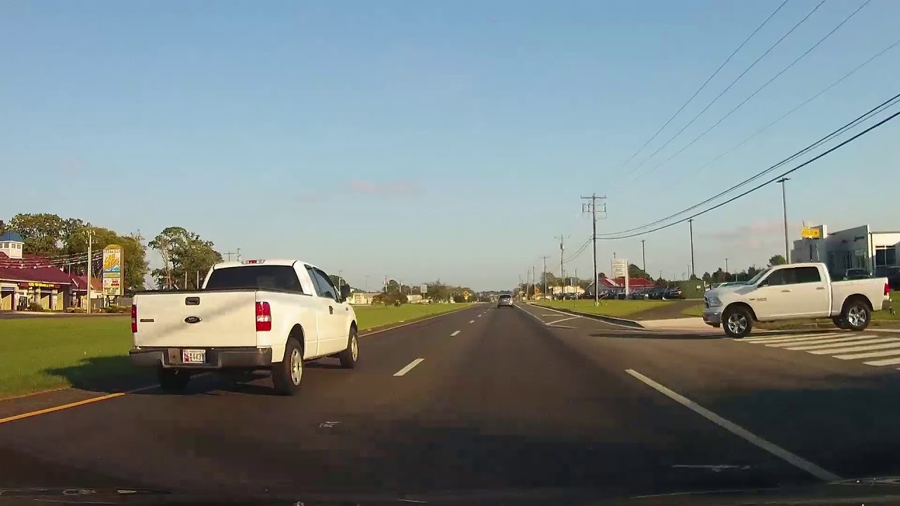 Driving through Millsboro, Delaware