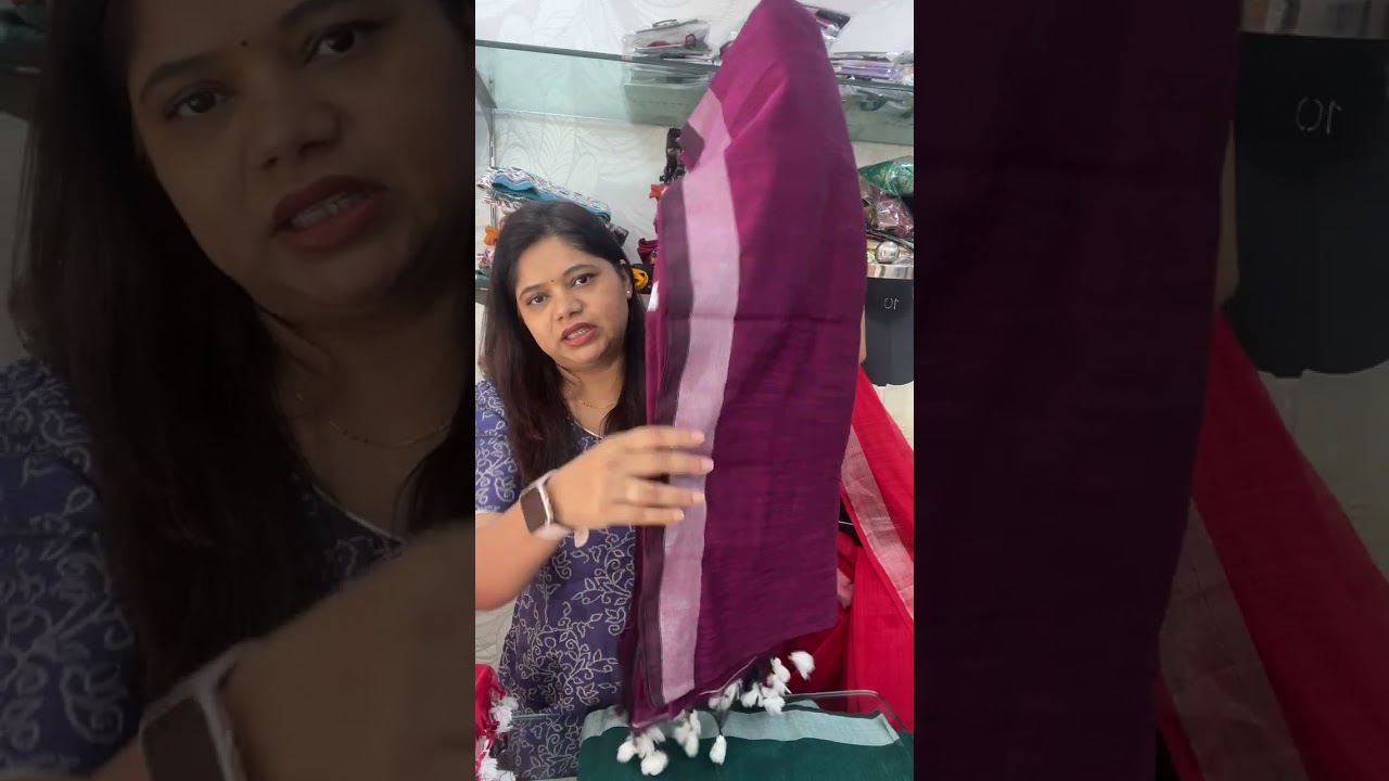 Linen handloom saree  booking no 8999284267
