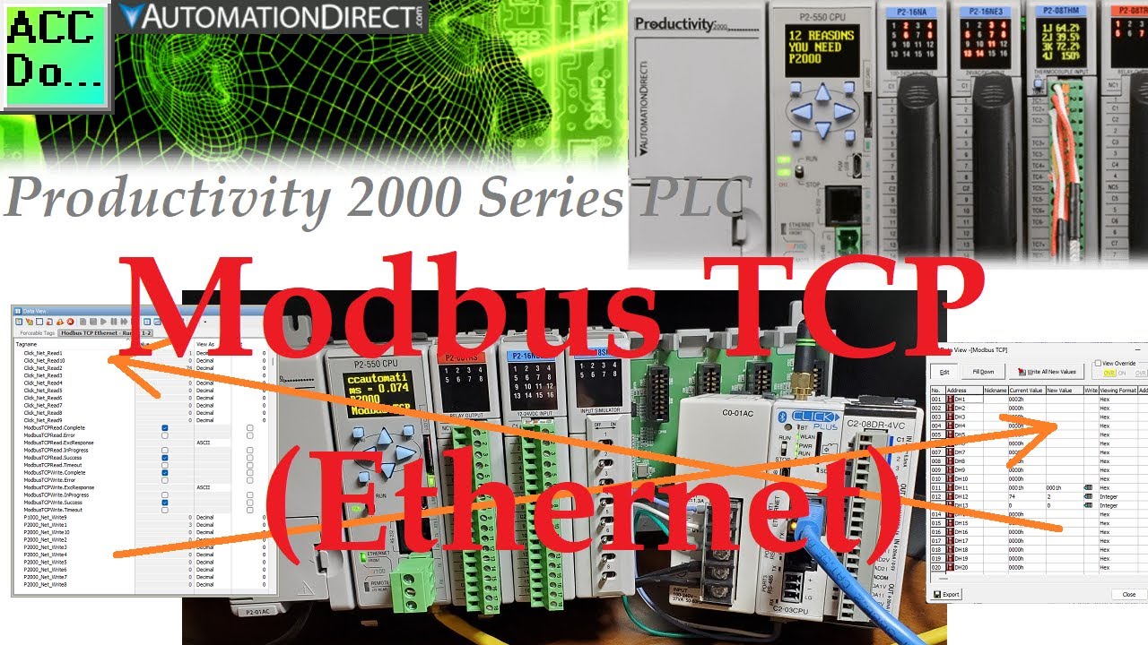 Productivity 2000 Series PLC Modbus TCP Ethernet Now!